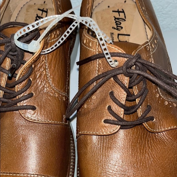 Flag Ltd. Brown Oxford Shoes with Brogue Detailing main image 8